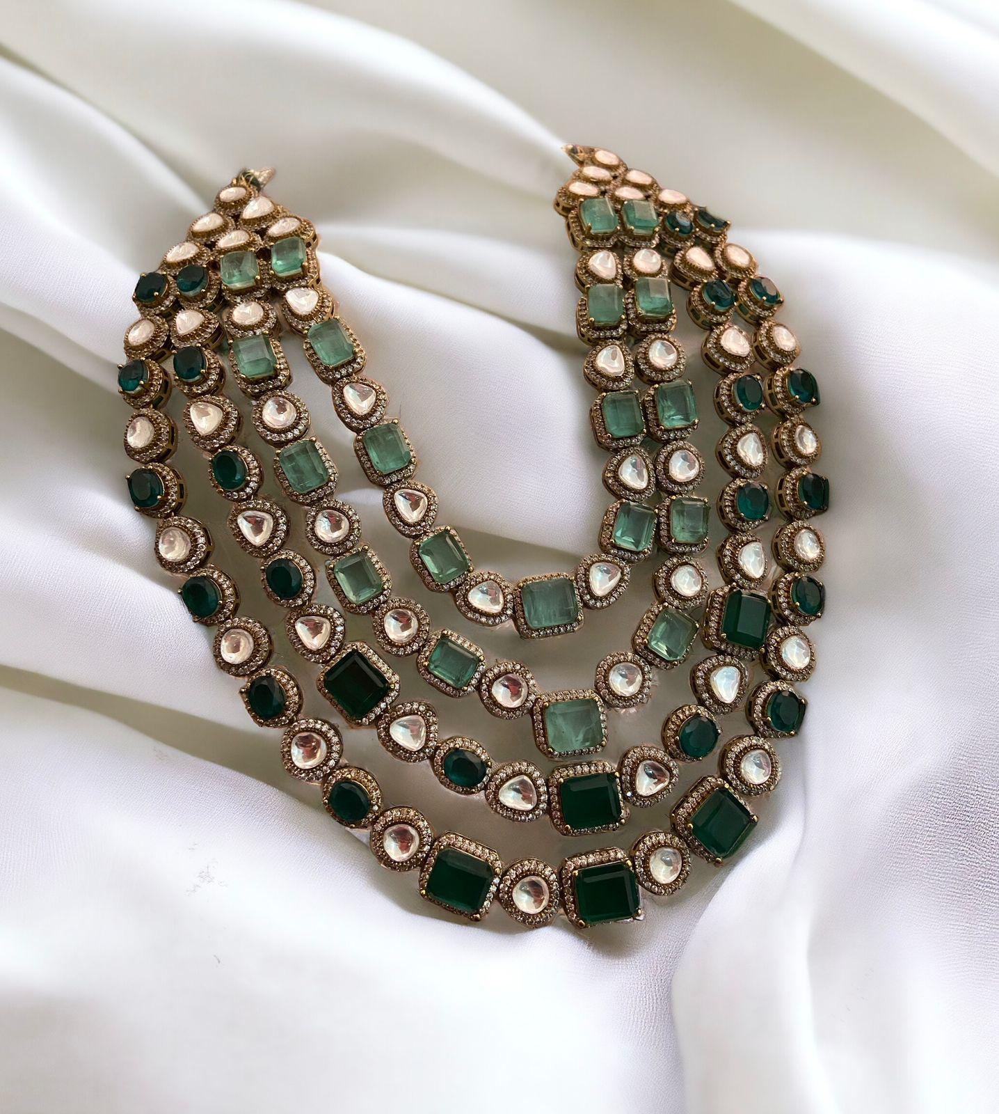 Kundan Crystal Layered Necklace