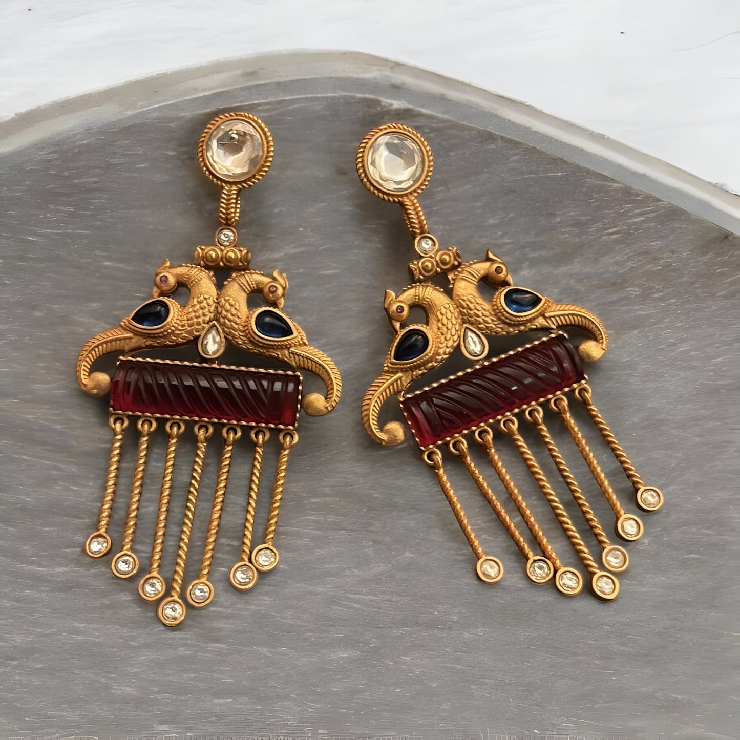 Peacock Motif Earrings