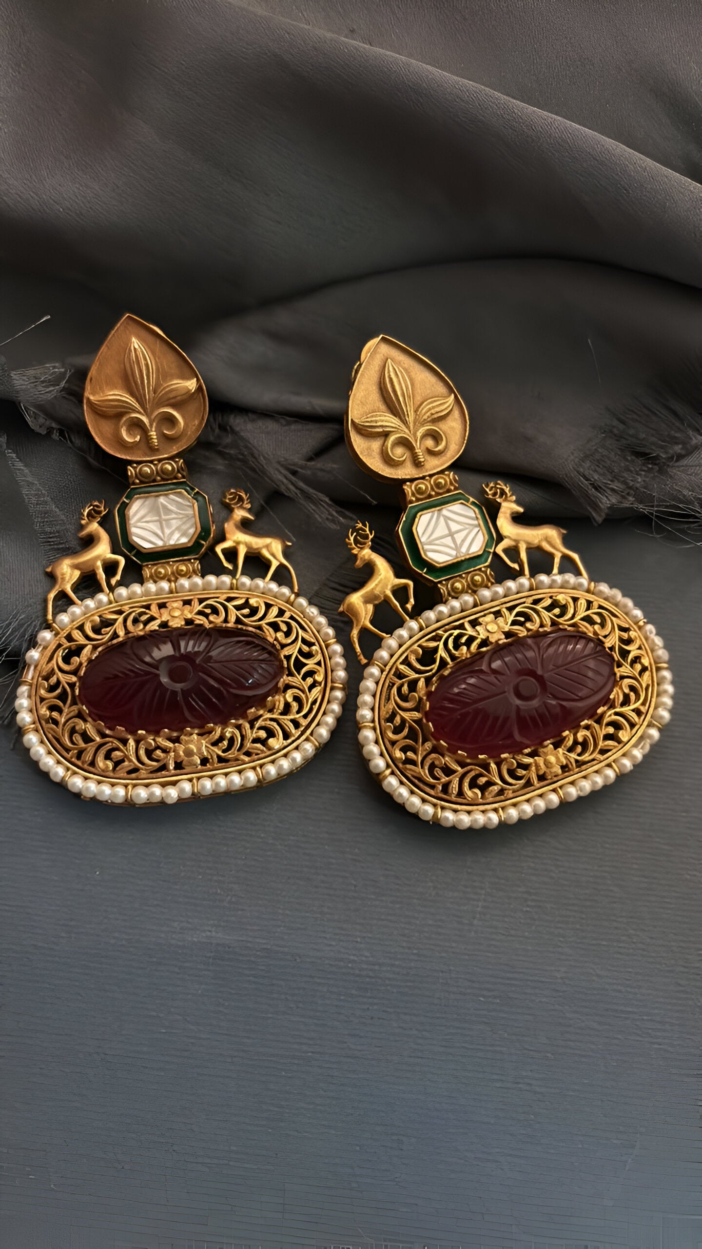 Deer Motif Earrings