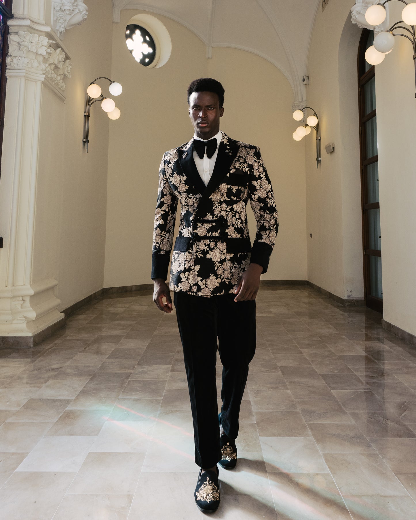 Black Silk & Velvet Tuxedo Set