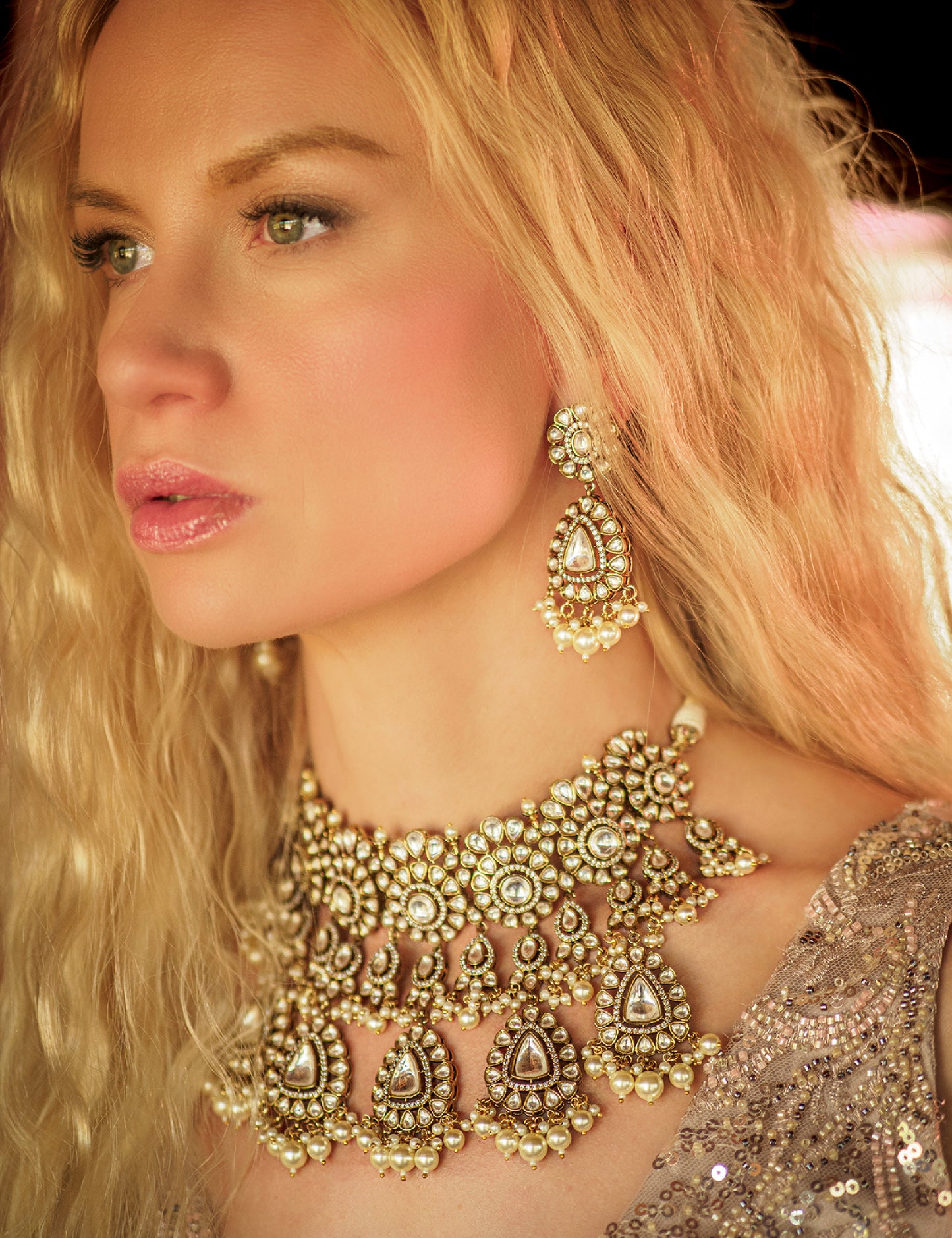 Kundan Crystal Choker