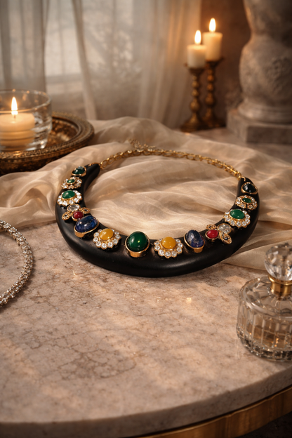 Multicolor Gemstone Kundan Choker