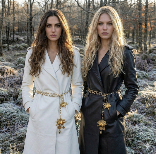 Bacchante Leather White / Black Belt